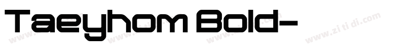 Taeyhom Bold字体转换